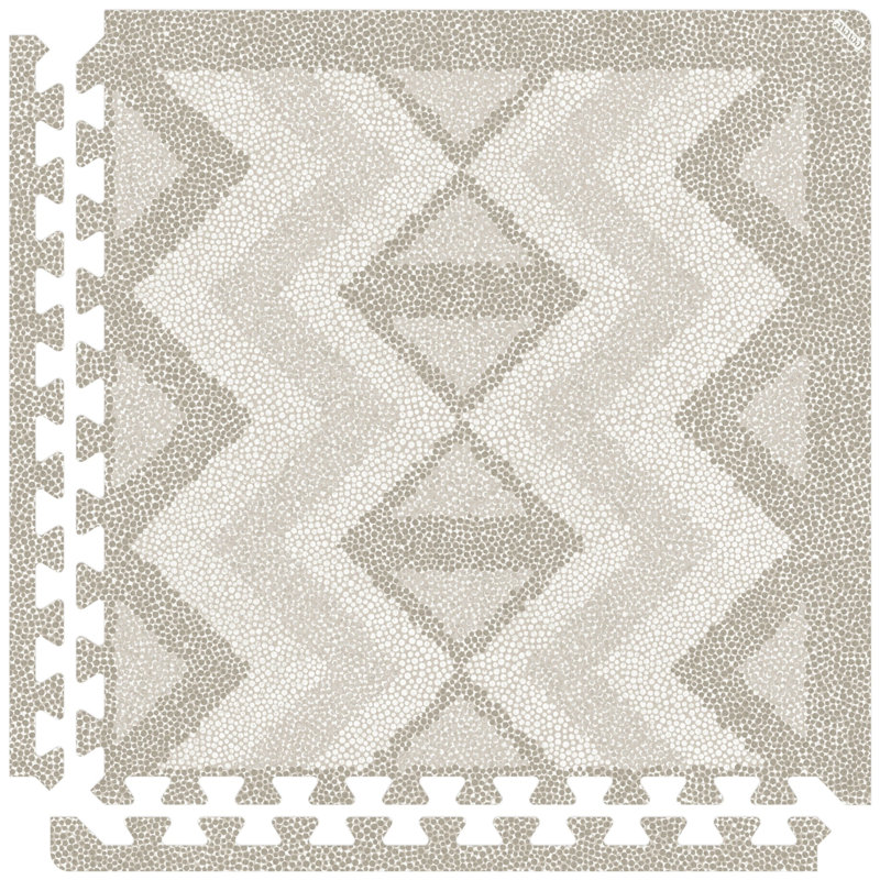 Kilim - Sand - Play Mat, 0.47" H x 72" L x 48" W, Feather Gray