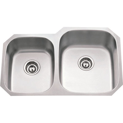 32'' L Undermount Double Bowl Stainless Steel Kitchen Sink