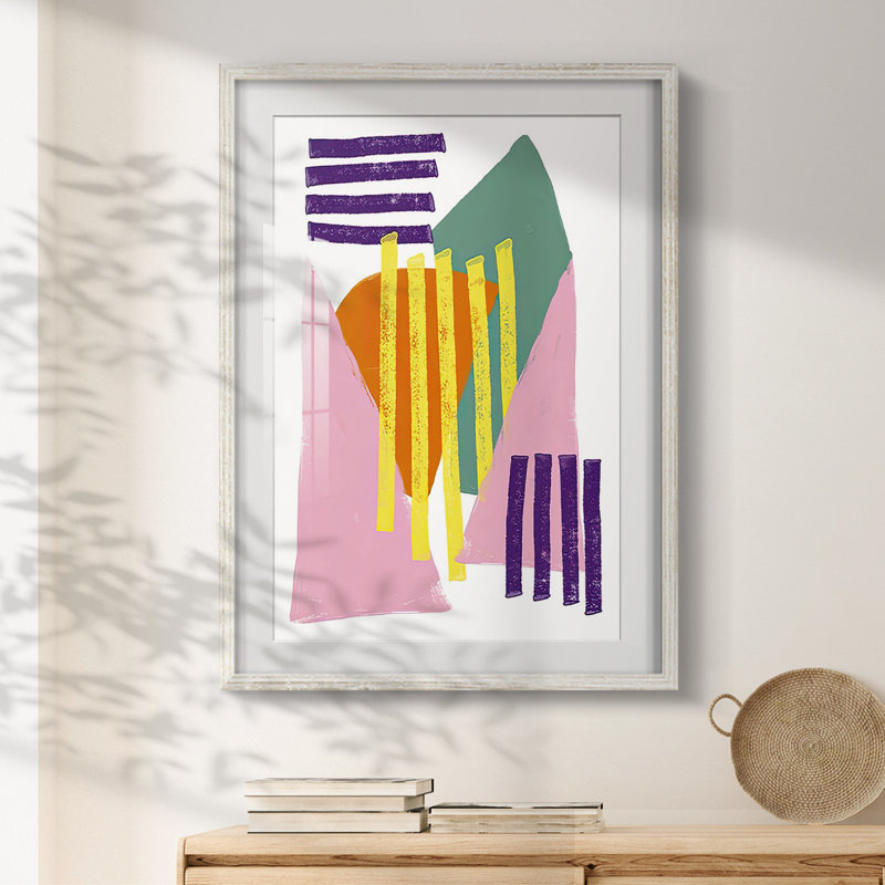 Plan de couleurs I - impression encadrée, H 19,5 po x l 16,5 po, Blanc