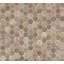 Carreau de mosaïque de plancher et de mur en verre romain hexagonal 11 po x 13 po Roman Timber