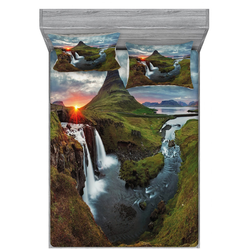 Microfiber Sheet Set, Queen Sheet Set with Fitted Sheet