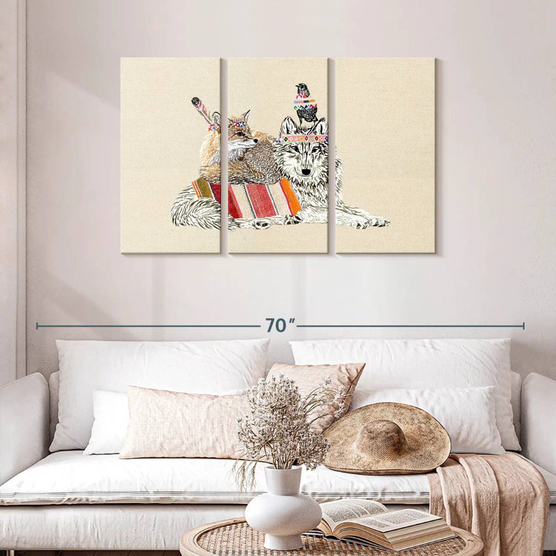 Ketti Boho Wolf, 28" H x 45" W