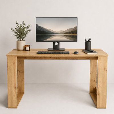 Eulla 28.7" H x 47.2" W Writing Desk, Rectangular Manufactured Wood Home Office Desk
