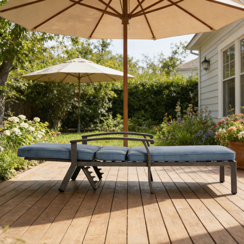 Aluminium Cast Lounge Chair, Blue