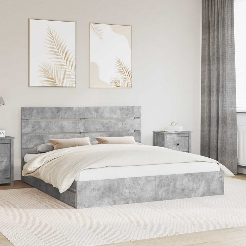 Bed, Concrete Grey, Super King (6')