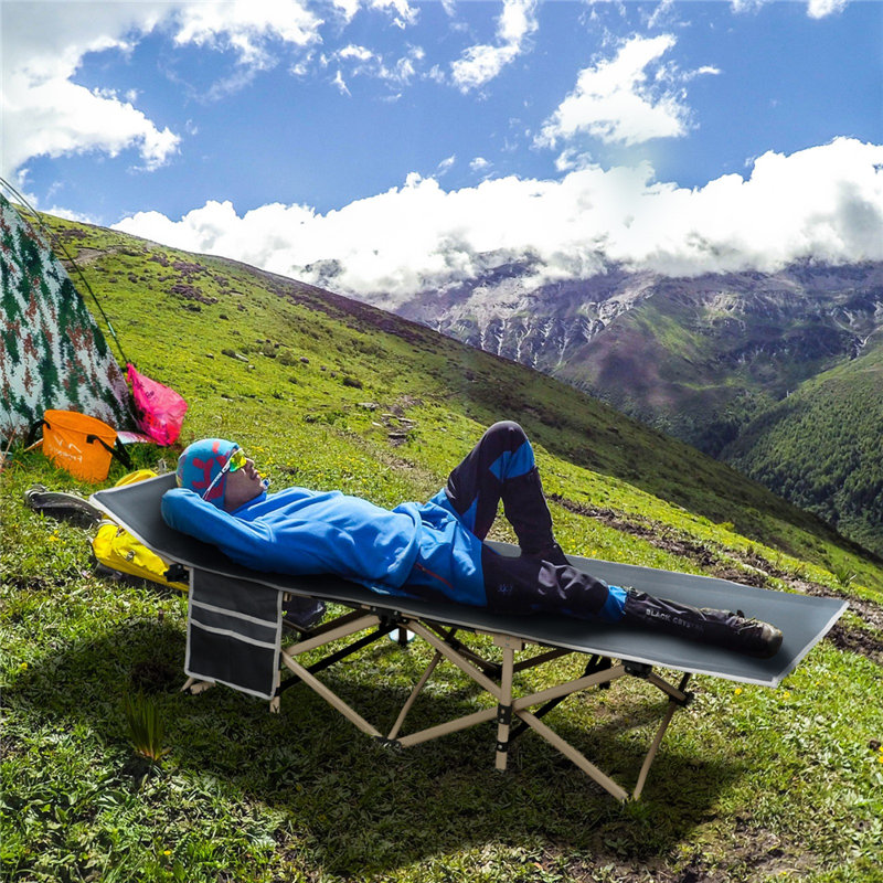 Lit de camp pliant portatif, Gris