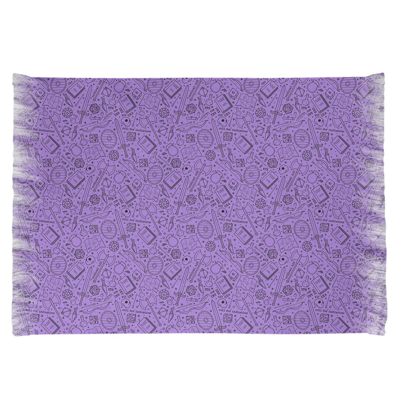 Tapis mauve à motif de jeu de rôle classique Mcguigan, Non
