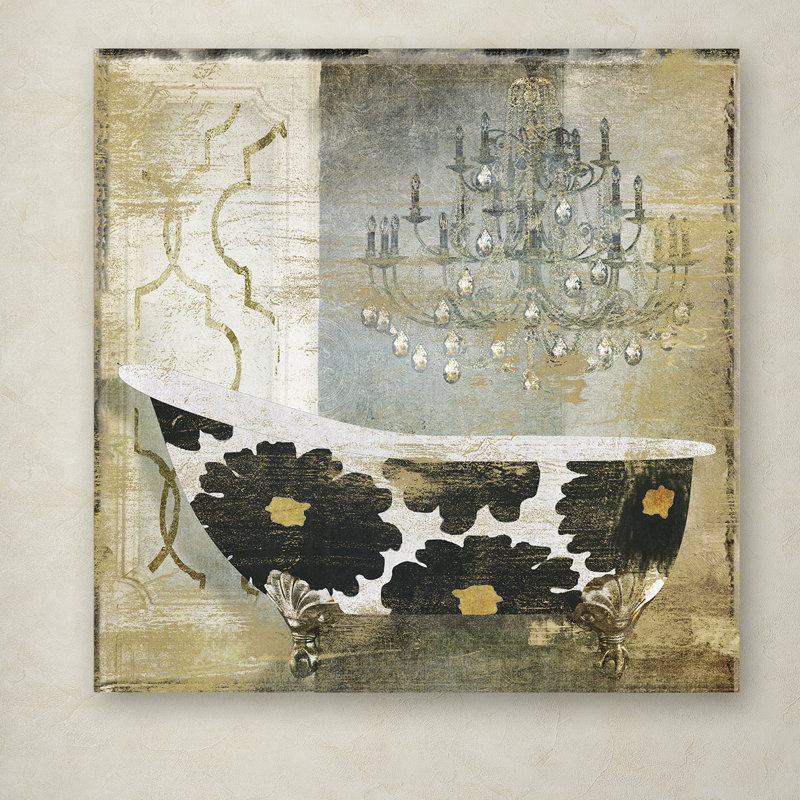 "Jadaya Paris Bath I" par Color Bakery, impression sur toile tendue, H 18 po x l 18 po x P 2 po