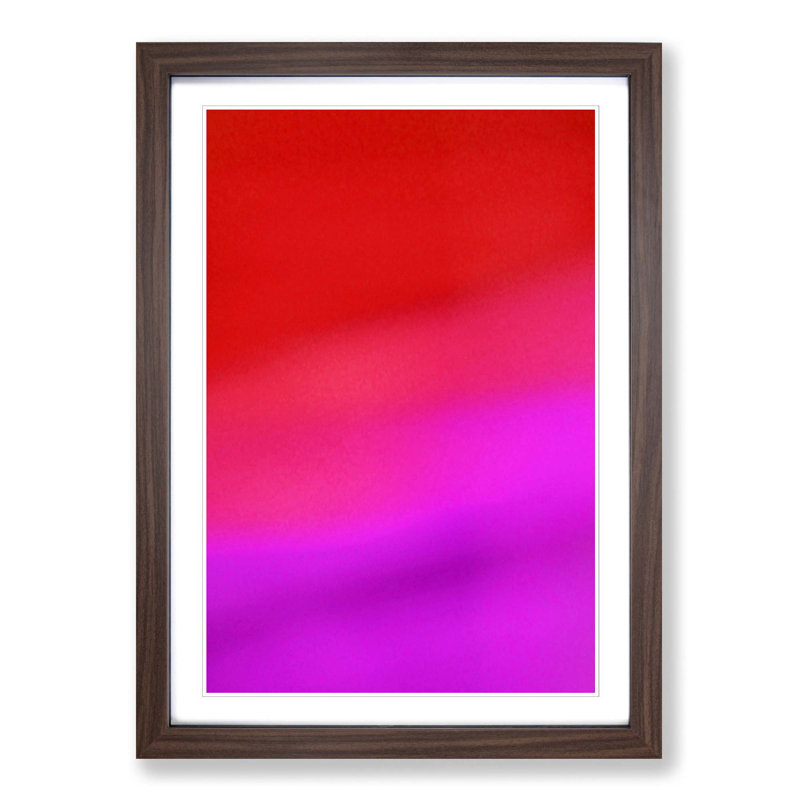 Colour Clash in Abstract - Picture Frame Graphic Art Print, 87cm H x 62cm W x 2cm D, Walnut Framed