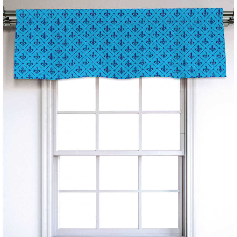 Sateen Ikat Ruffled Window Valance