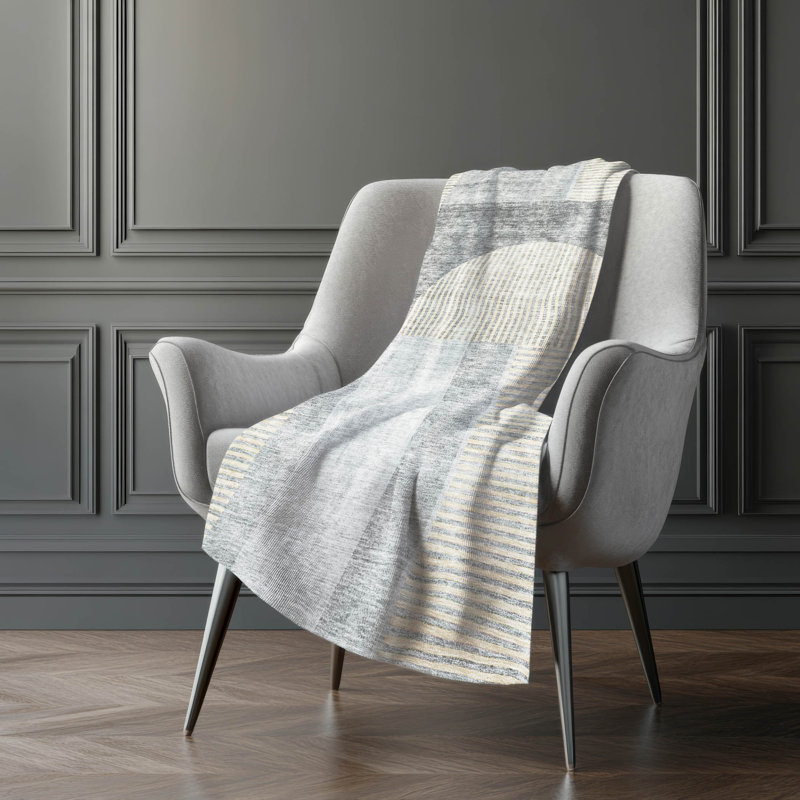 Jeté art déco Addison Sherpa ASB711, Argent argent
