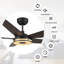 Ventilateur de plafond standard à DEL à 5 pales avec télécommande et ensemble d'éclairage inclus-211713695-211823580-211823581