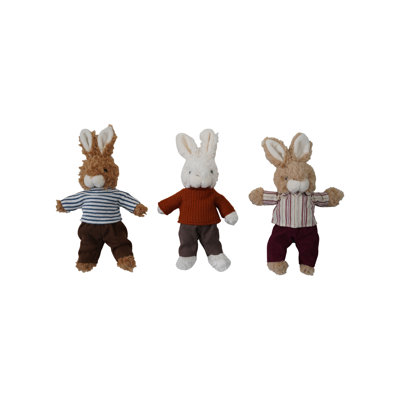 Peluche lapin en vêtements