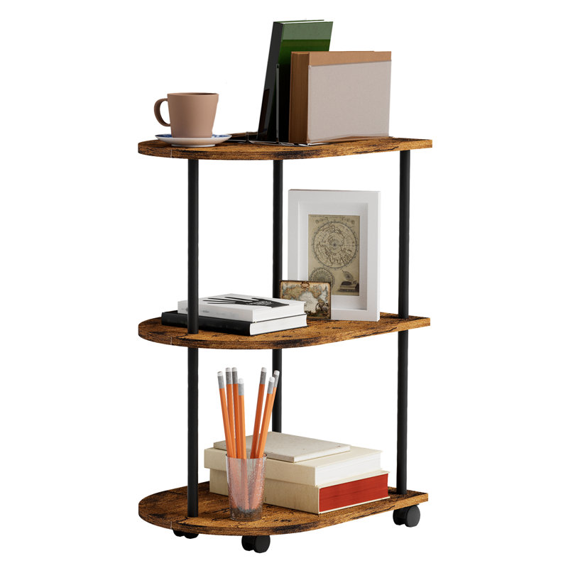 Semicircular Side Table - Brown
