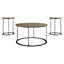 Ensemble de 3 tables basses en métal et chêne brun-1074109780