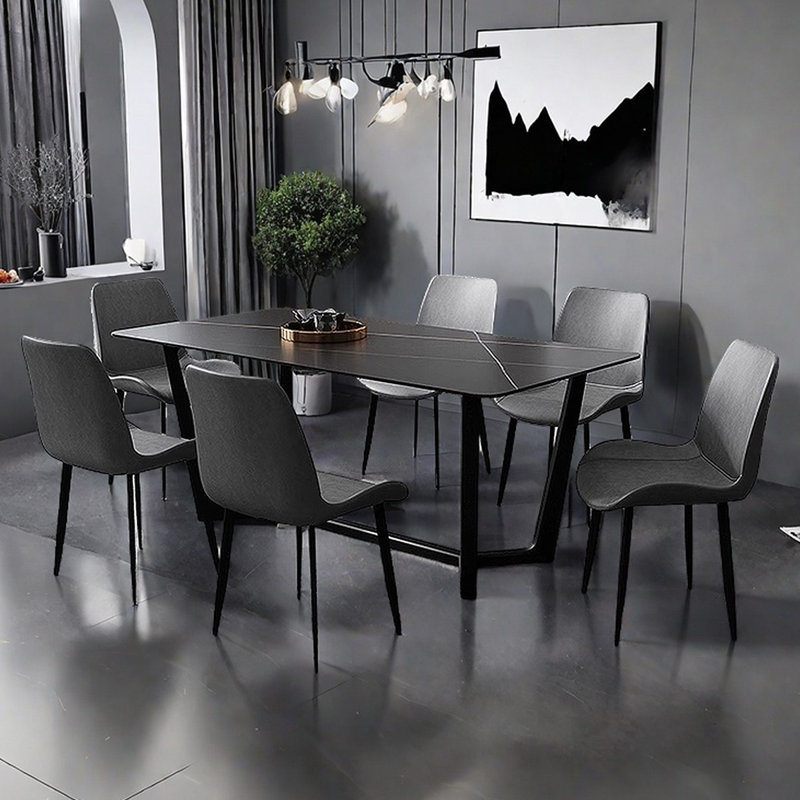 Table de rock rectangulaire nordique italienne minimaliste italienne, 7, H 29,53 po x L 63 po x l 35,43 po