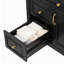 Meuble-lavabo simple 36 po avec lavabo en céramique élégant, armoire de rangement moderne imperméable avec 3 tiroirs-2092809655