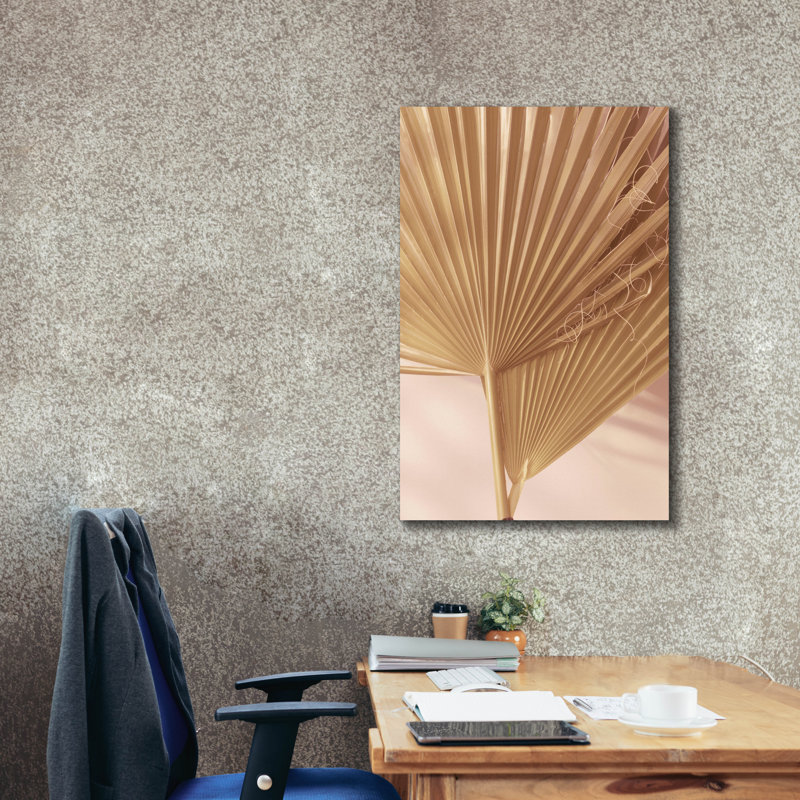 «Pastel Fan 1» par Ian Winistanley, art mural sur toile, H 40 po x l 26 po x P 1,5 po