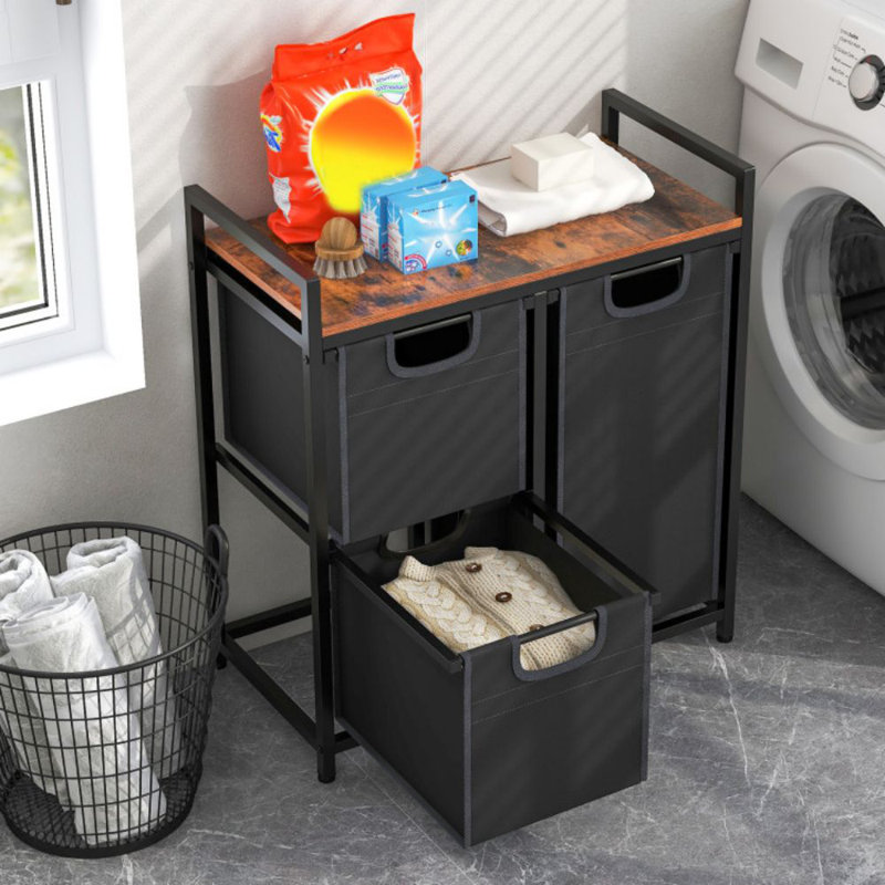 Panier à linge avec poignées