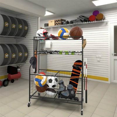 Garage Garage organisateur de matériel de sport et de sport, panier de rangement de balles pour enfants / intérieur / extérieur