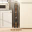 Slim Storage Trolley, 5-Tier Rolling Cart on Wheels with Wood-Effect Top & Side Handle