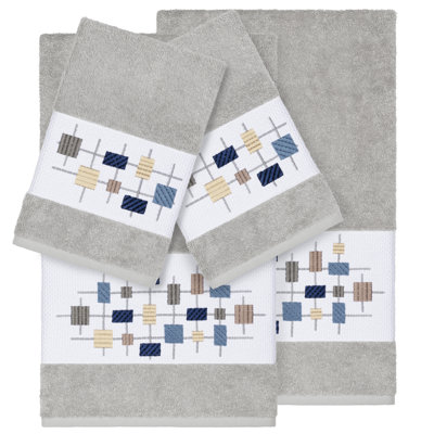Khloe 100% Turkish Cotton Embellished Towel Set