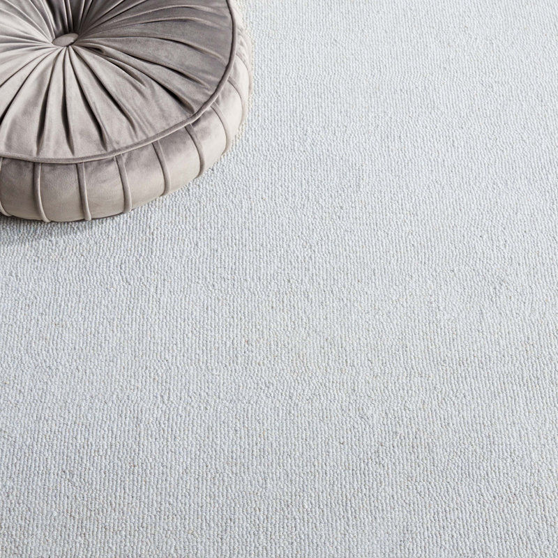Mysha Hand Tufted Wool/Viscose/Cotton Solid Color Rug in Light Gray, Rectangle 5' x 8'