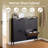 Narrow Shoe Cabinet with Flip Drawers, Slim Entryway Shoe Storage for Hallway, Small Space,Shoe Rack Cabinet with 4 Drawers,Black,Wave Pattern,39.4"W x 7.5"D x 35.4"H-30946807-58925223-30946806