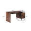 Bureau rectangulaire moderne en bois massif brun 66,93 "-1991366865