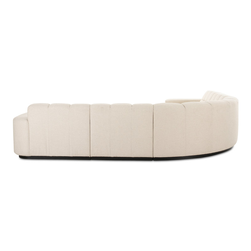 Roman L-Shaped Sectional, Oat Basketweave