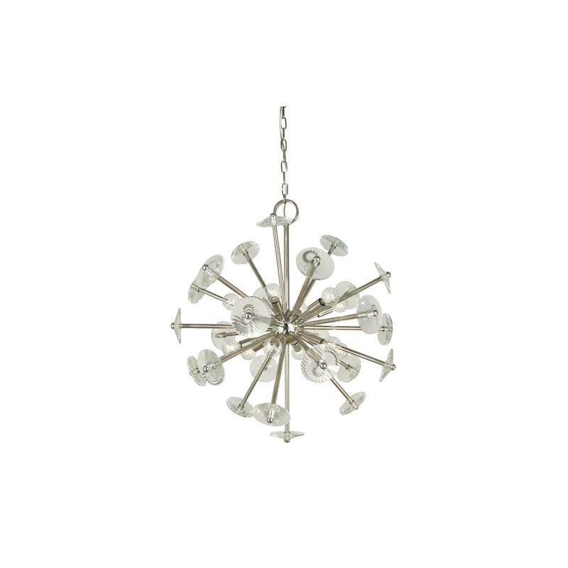 Lustre 12 lumières Rusandra par Orren Ellis, Laiton poli