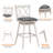 Dutil Swivel Counter Stool with Solid Wood Frame-740426463-740426456