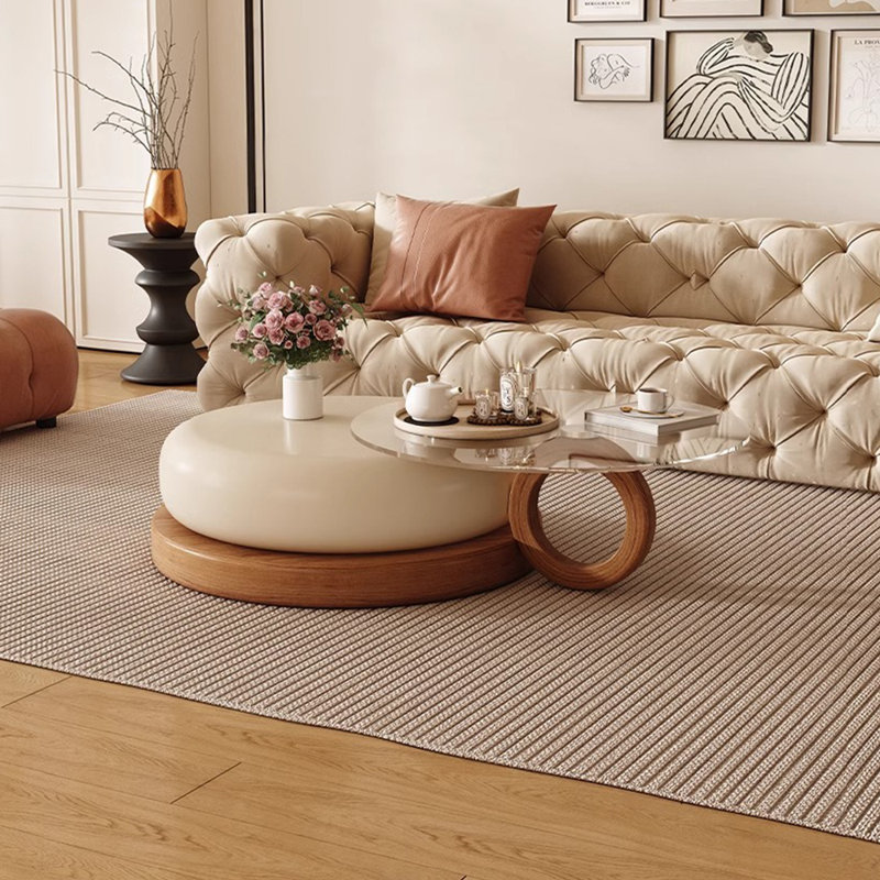 Table basse de luxe crème, Brun