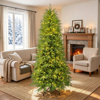 Sapin de Noël pré-éclairé Noble