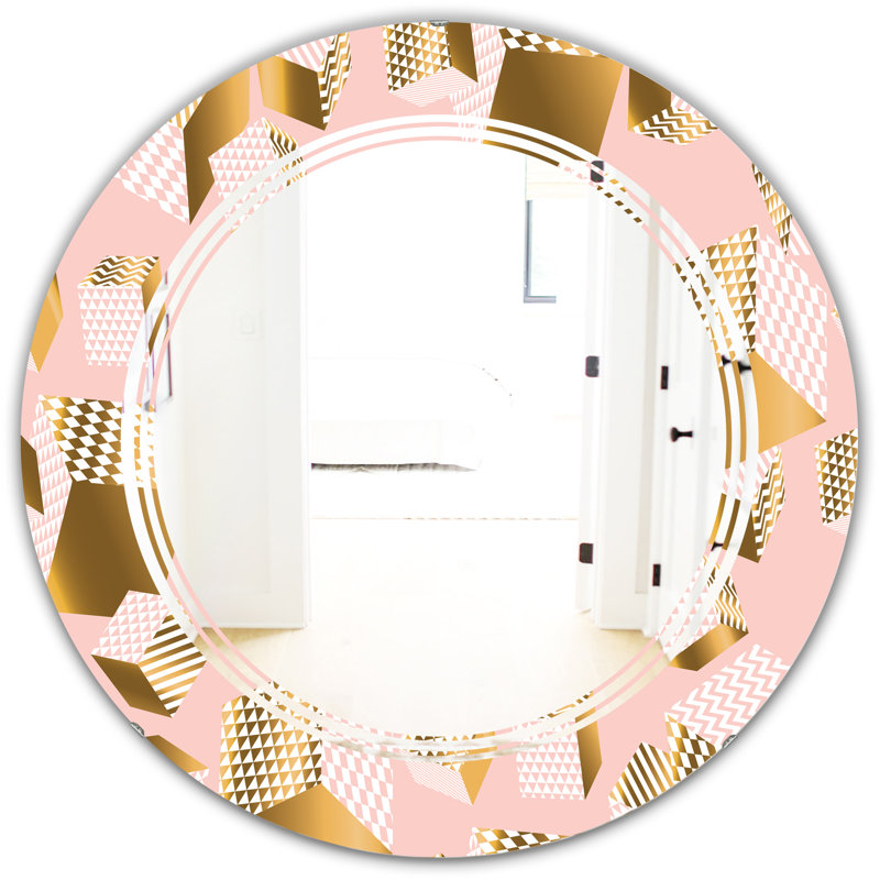 Miroir mural triple c cubes ii modern, 23,6 po x 23,6 po