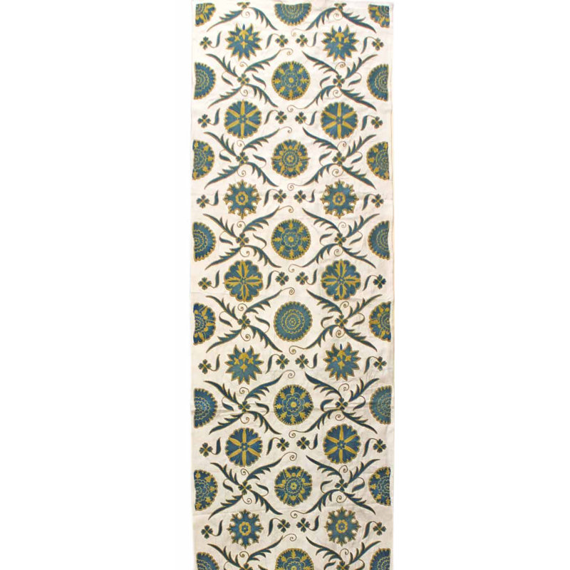 Suzani Wool Floral Area Rug, Runner 1'8" x 6'6"