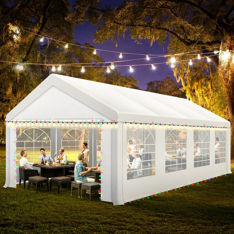20' x 20 ' Heavy Duty Party Tent with 4 Removable Sidewalls, UV50+ Waterproof Carport