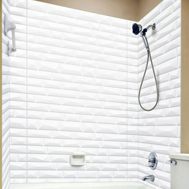 Vista - Mirroflex - Panneau mural de baignoire et douche - Blanc brillant