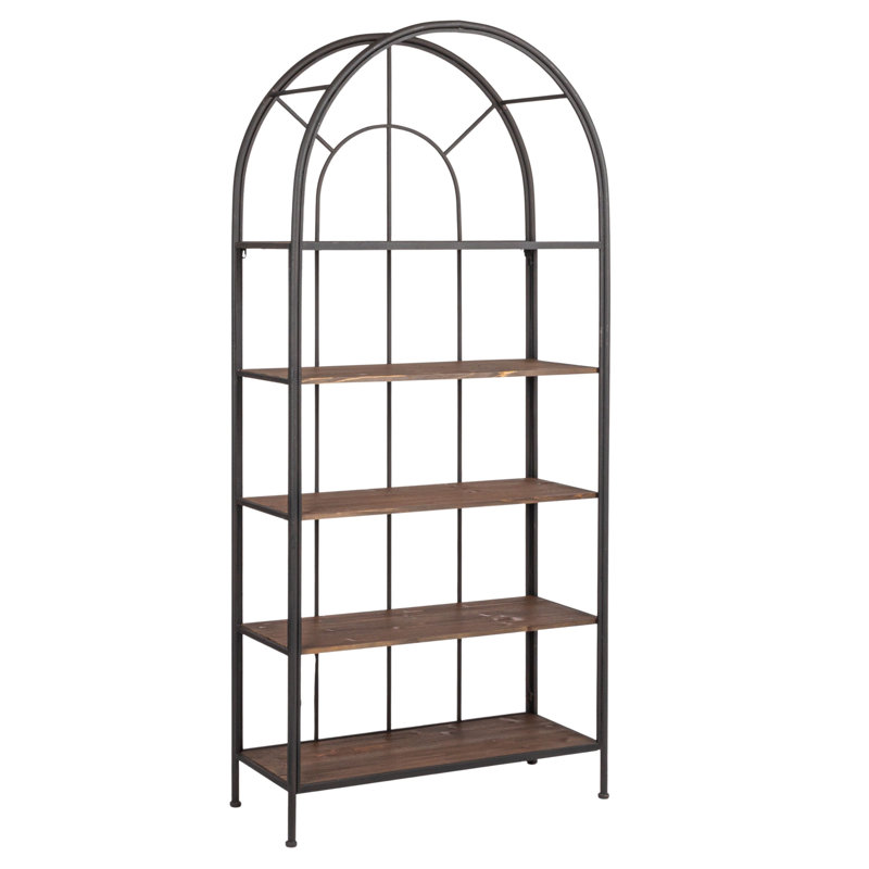 Bibliothèques standard en acier inoxydable 37 "Saito, Noir/brun