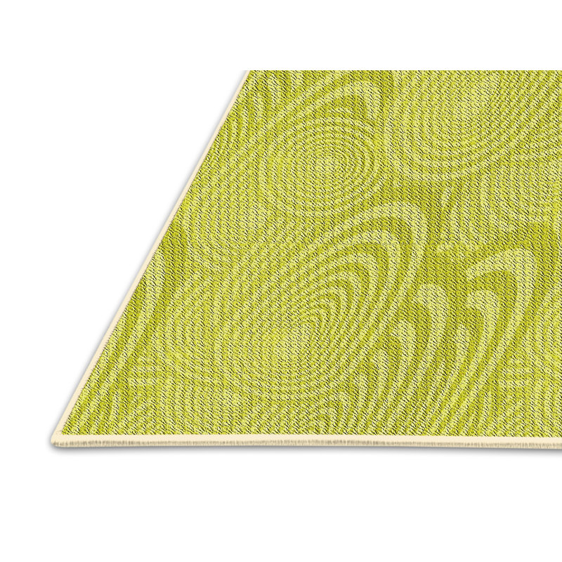 Tapis de surface verte à motif de mer, Rectangle 5 pi x 7 pi
