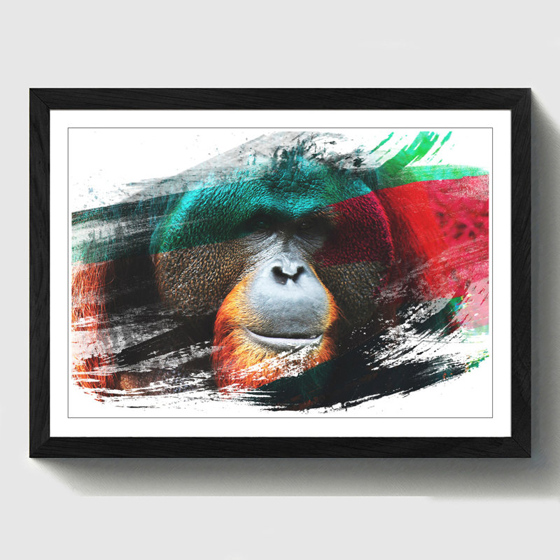 Orangutan Monkey Framed Art - Framed Print