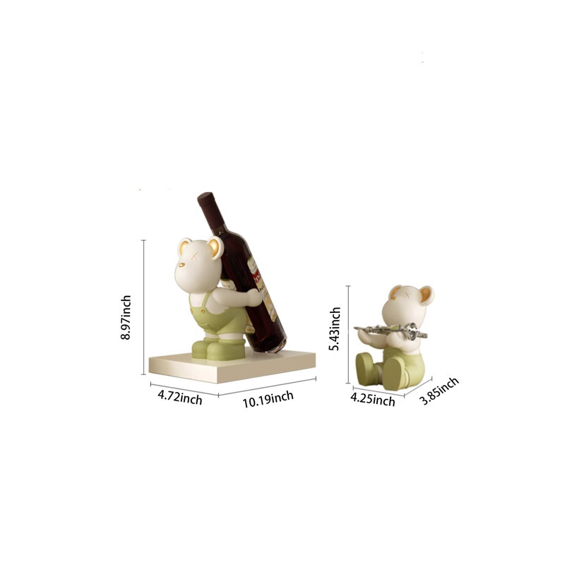 Kabes Tabletop Wine Bottle Rack Green