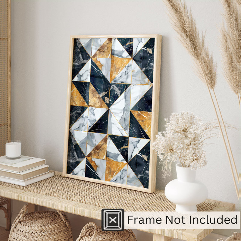 «Abstract Geode Shapes IX», reproduction d'art moderne sans cadre, H 20 po x l 16 po