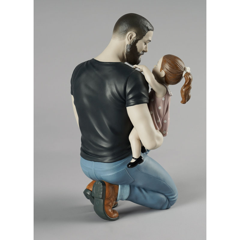 In Daddy's Arms Figurine, Black/Blue/Pink