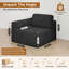 Modular Corduroy 101cm Accent Chair, Facing The Left Handrail-389074223