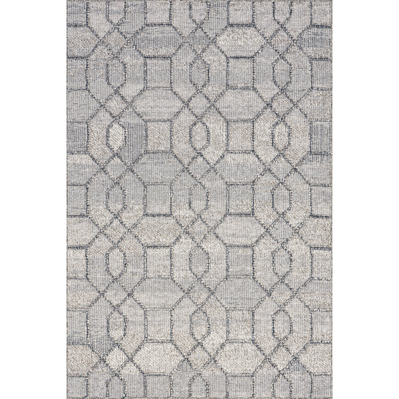 Tapis intérieur / extérieur géométrique Sandee, Rectangle de 5 pi x 8 pi