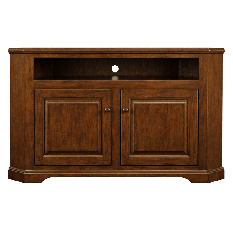 Inouye Unfinished Corner TV Stand for TVs up to 65", European Gold