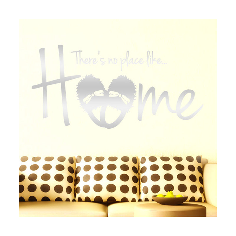 Non-Wall Damaging Wall Decal, Large, Shiny Silver