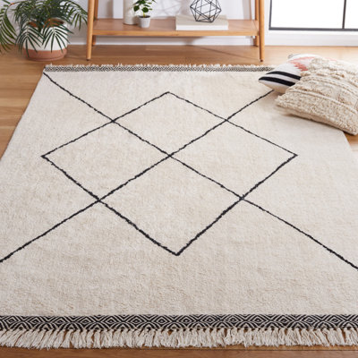 Tapis ivoire / noir Easy Care 210