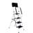 4 Step Ladder With Handrails 500 Lb Capacity Step Stool Folding Portable Ladders For Home Kitchen Steel Frame With Non-Slip Wide Pedal Stepladder With Attachable Tool Bag Black-1284740844